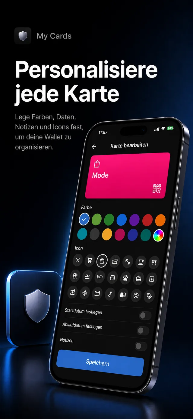 My Cards – schneller Zugriff auf deine Codes