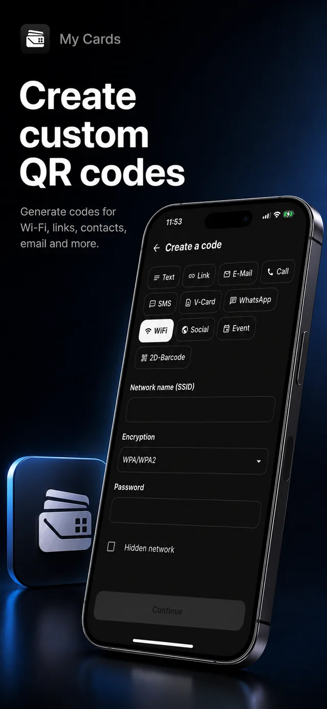 My Cards – quick access to your codes